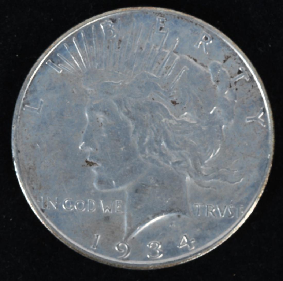 1934-S PEACE SILVER DOLLAR (1 of 2)