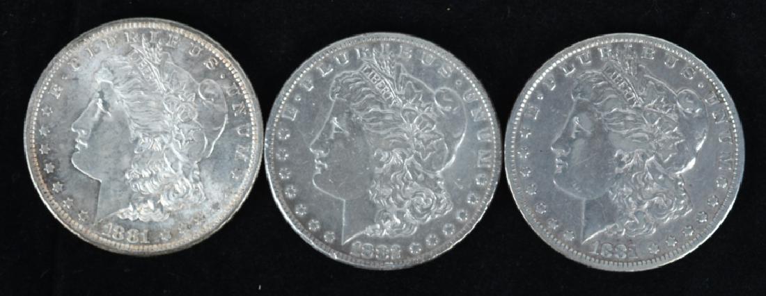 1881-S, 1881-O, & 1882 MORGAN DOLLARS (1 of 2)