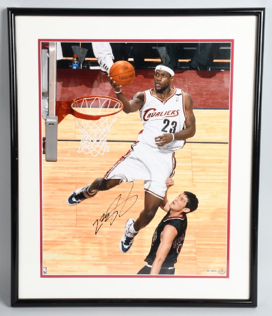 CLEVELAND CAVALIERS LeBRON JAMES SIGNED POSTER