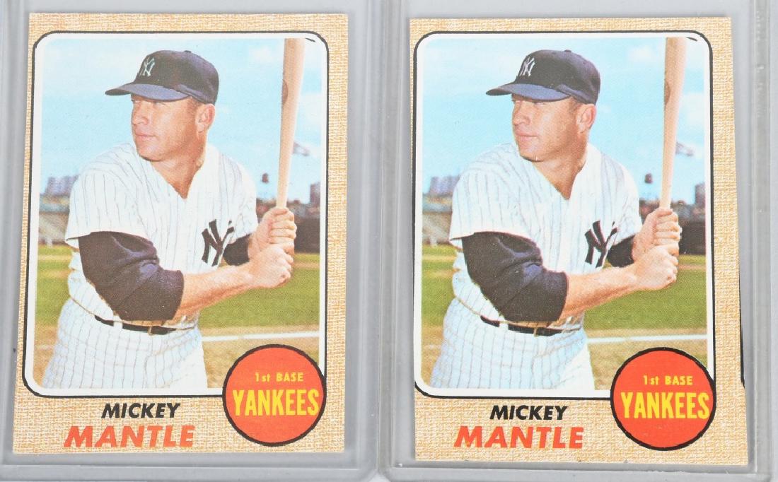 2- 1968 TOPPS #280 MICKEY MANTLE CARDS (1 of 2)