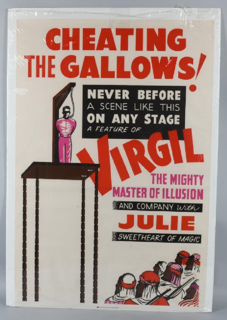 CHEATING THE GALLOWS, VINTAGE MAGIC POSTER (1 of 5)
