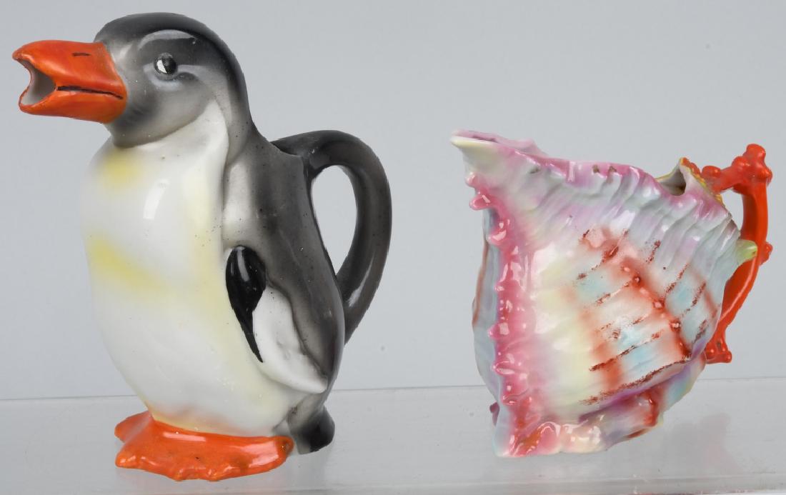 2-VINTAGE GERMAN CREAMERS, SHELL & PENGUIN (1 of 8)