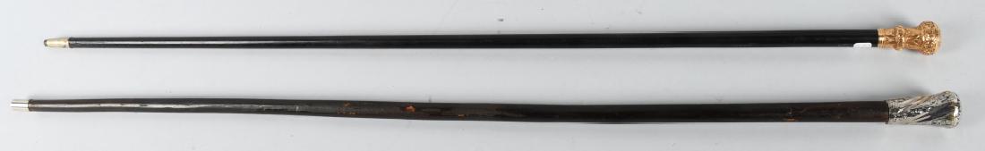 2- ANTIQUE SILVER & GOLD PRESENTATION CANES (1 of 6)