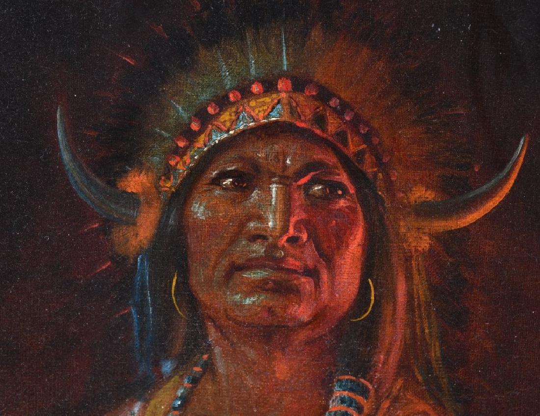 INDIAN CHIEF OIL ON CANVAS att A.D.M. COOPER - 2