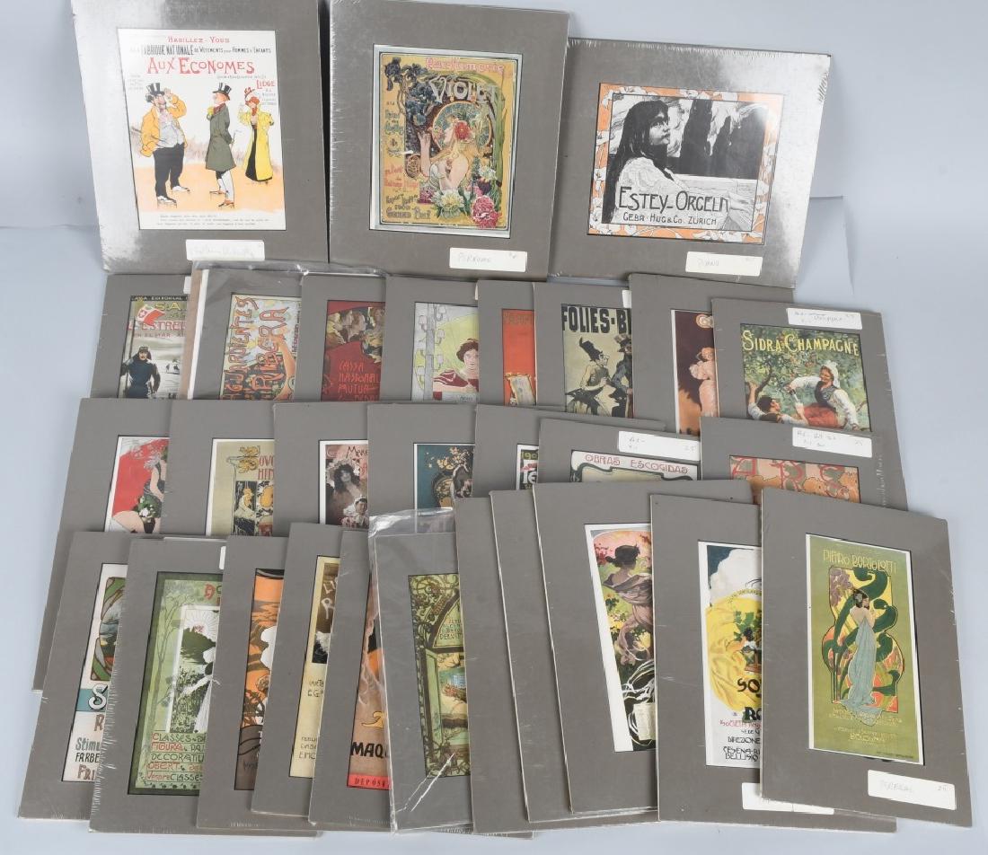 29-VINTAGE MATTED COLORFUL ADVERTISEMENTS: Diverse colorful grouping in 11" by 8" mattes. Most date from the early 20th century. Very Good-Excellent