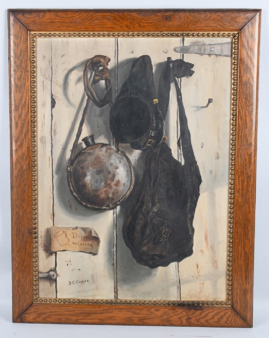 CIVIL WAR ITEMS OIL ON CANVAS att BG COOPER (1 of 3)