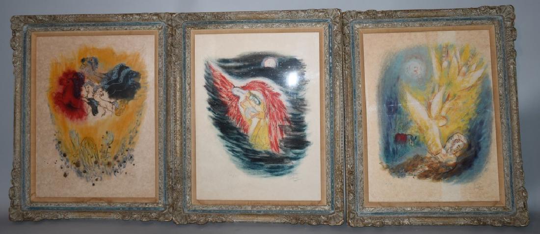 3- REUVEN RUBIN SIGNED LITHOGRAPHS FRAMED (1 of 13)
