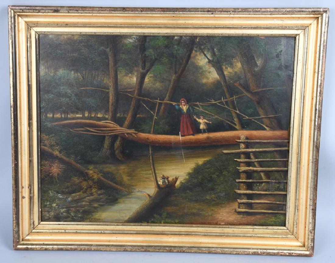 PRIMITIVE BRIDGE OIL ON BOARD att JC RHELL (1 of 8)