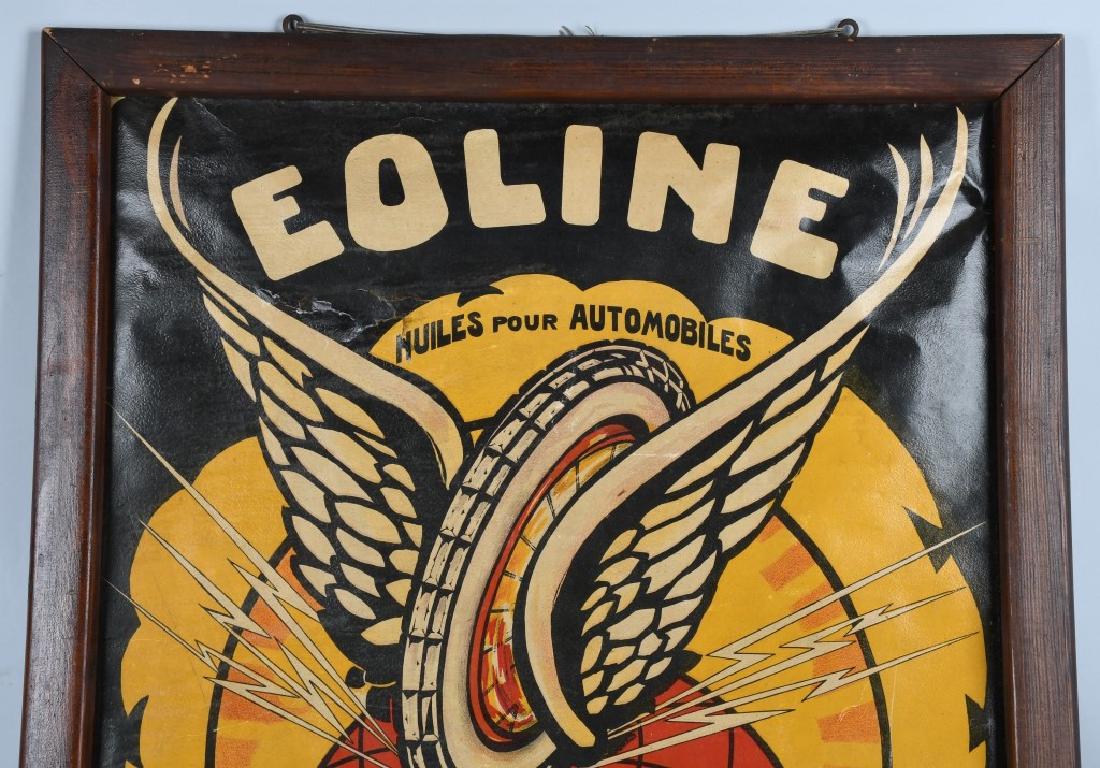 FRENCH EOLINE AUTOMOTIVE OIL TIN ADVERTISING SIGN - 2