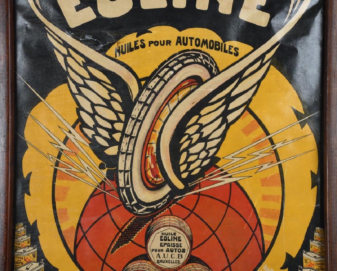 FRENCH EOLINE AUTOMOTIVE OIL TIN ADVERTISING SIGN - 3