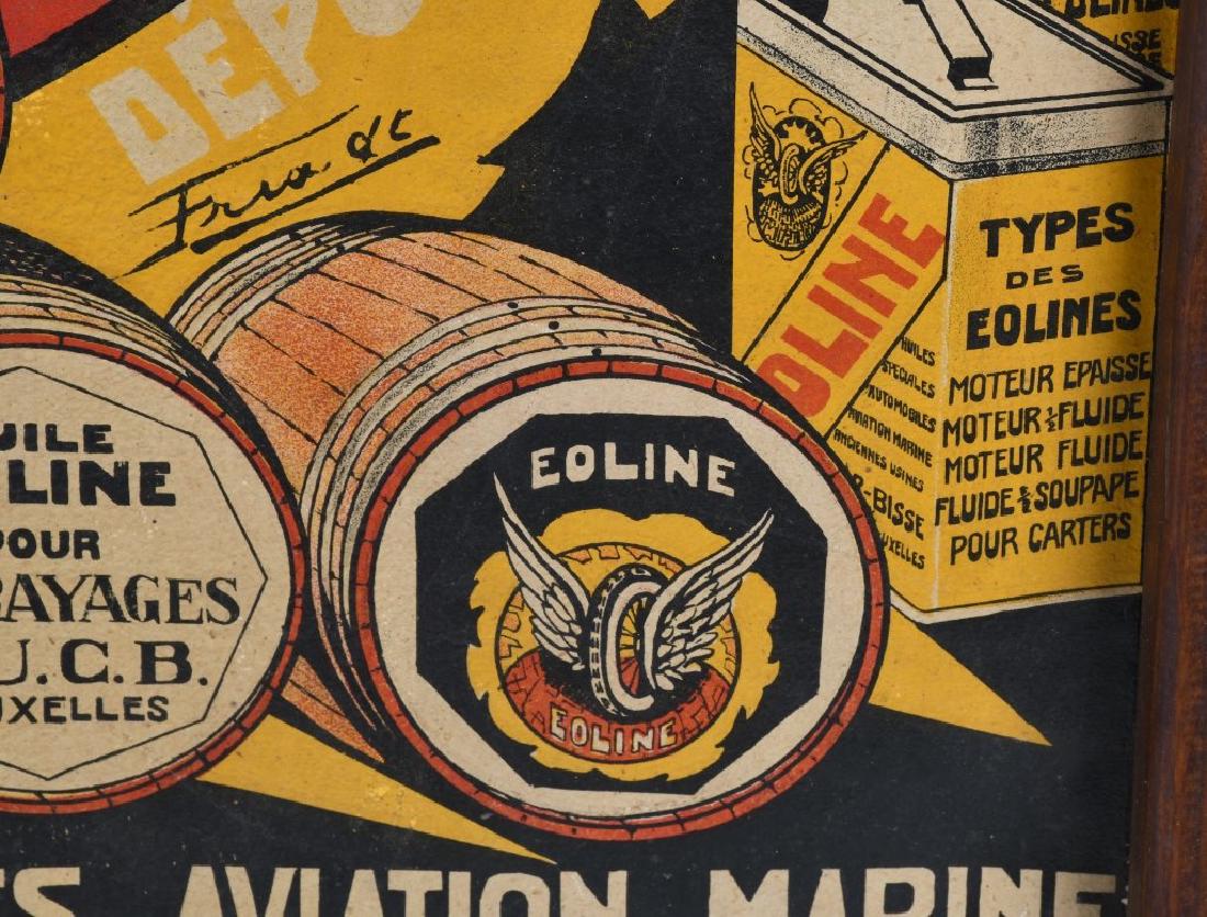 FRENCH EOLINE AUTOMOTIVE OIL TIN ADVERTISING SIGN - 5