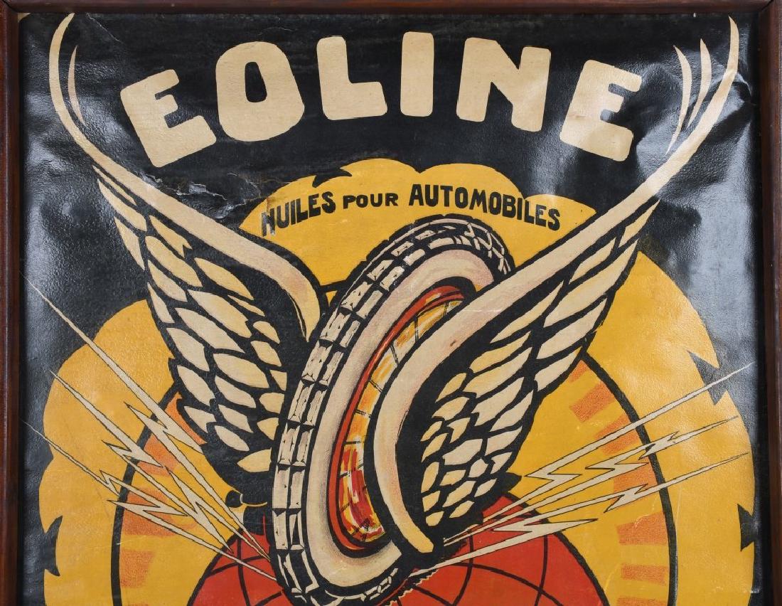 FRENCH EOLINE AUTOMOTIVE OIL TIN ADVERTISING SIGN - 8