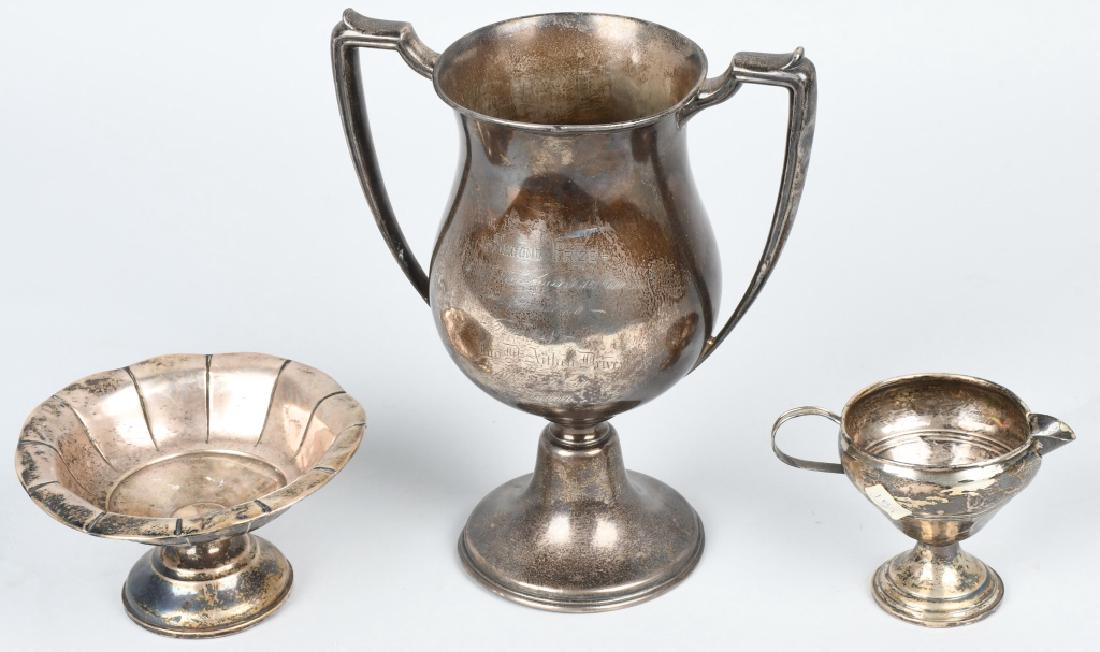 3- STERLING SILVER ITEMS INCLUDING TROPHY CUP (1 of 6)
