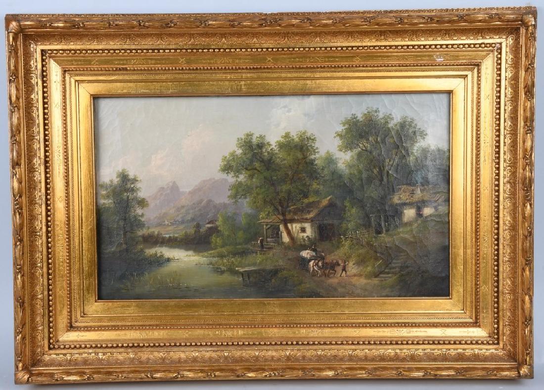 COTTAGE OIL ON CANVAS att E BOEHM (1 of 6)