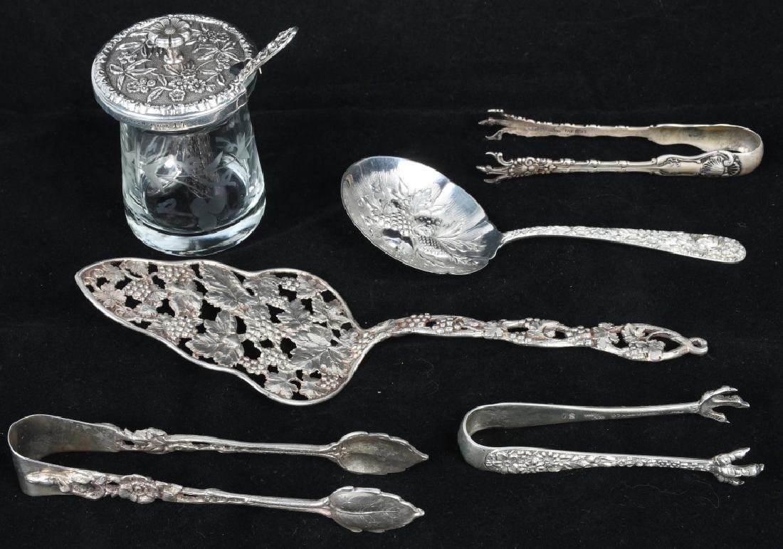 6- ANTIQUE STERLING SILVER SERVING ITEMS (1 of 9)