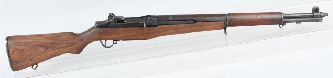 U.S. SPRINGFIELD M1 GARAND .30 RIFLE: SN 463454. .30 Caliber, 24" barrel with excellent bore. Smooth metal with about 60% finish. Action works and markings are nice. Butt stock has been refinished, but most of cartouche on left flat can b