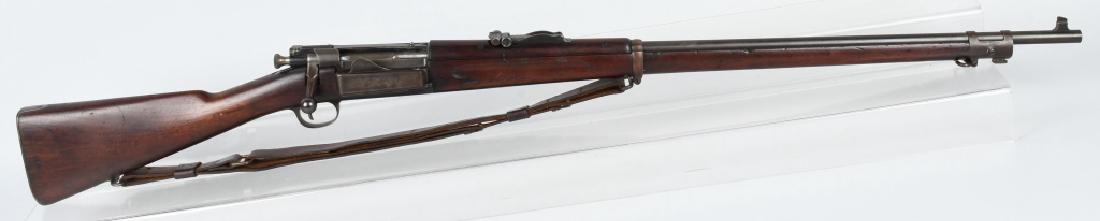 SPRINGFIELD MODEL 1898 KRAG .30-40 BOLT RIFLE: SN 471129, 30-40 caliber. MFG 1903, 30" barrel with clean bore that has some pitting. Smooth metal with nice markings, and traces of finish in protected areas. Excellent stocks with nice 1903 cartouch