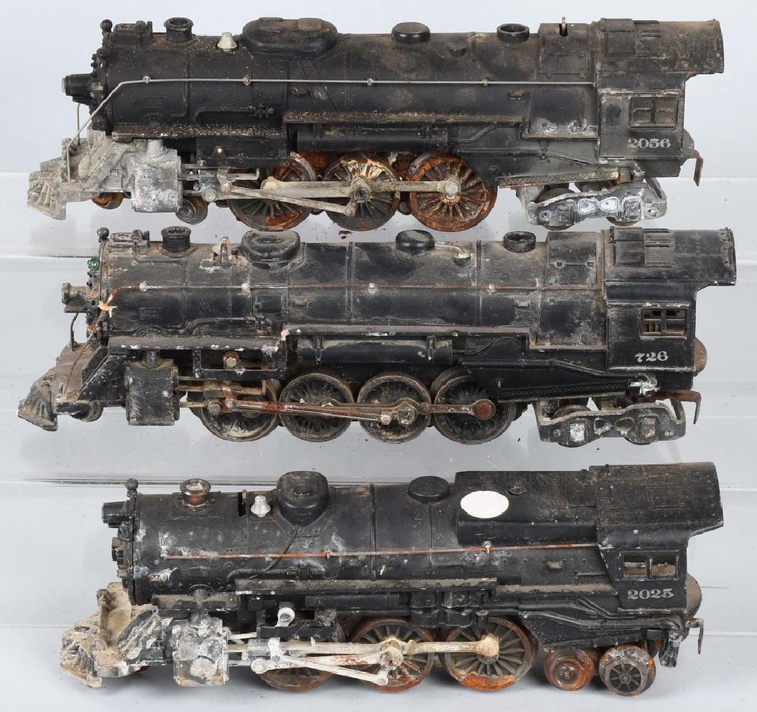 3-LIONEL O GAUGE ENGINES 726, 2025 and 2056 (1 of 4)