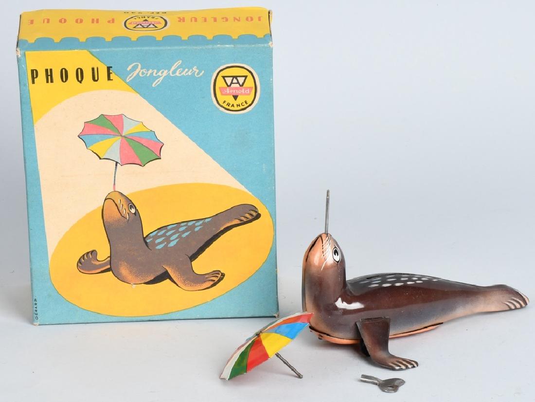 ARNOLD Tin Windup SEAL & UMBRELLA w/ BOX (1 of 7)