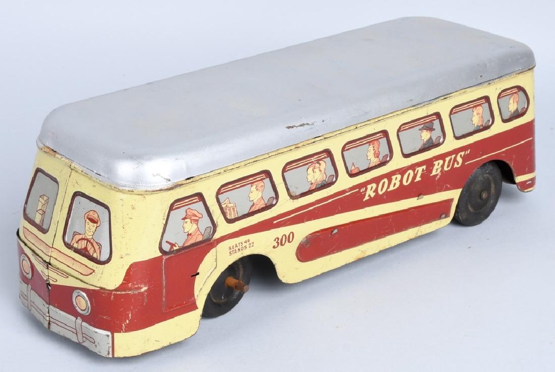 WOODHAVEN Tin Windup ROBOT BUS (1 of 5)