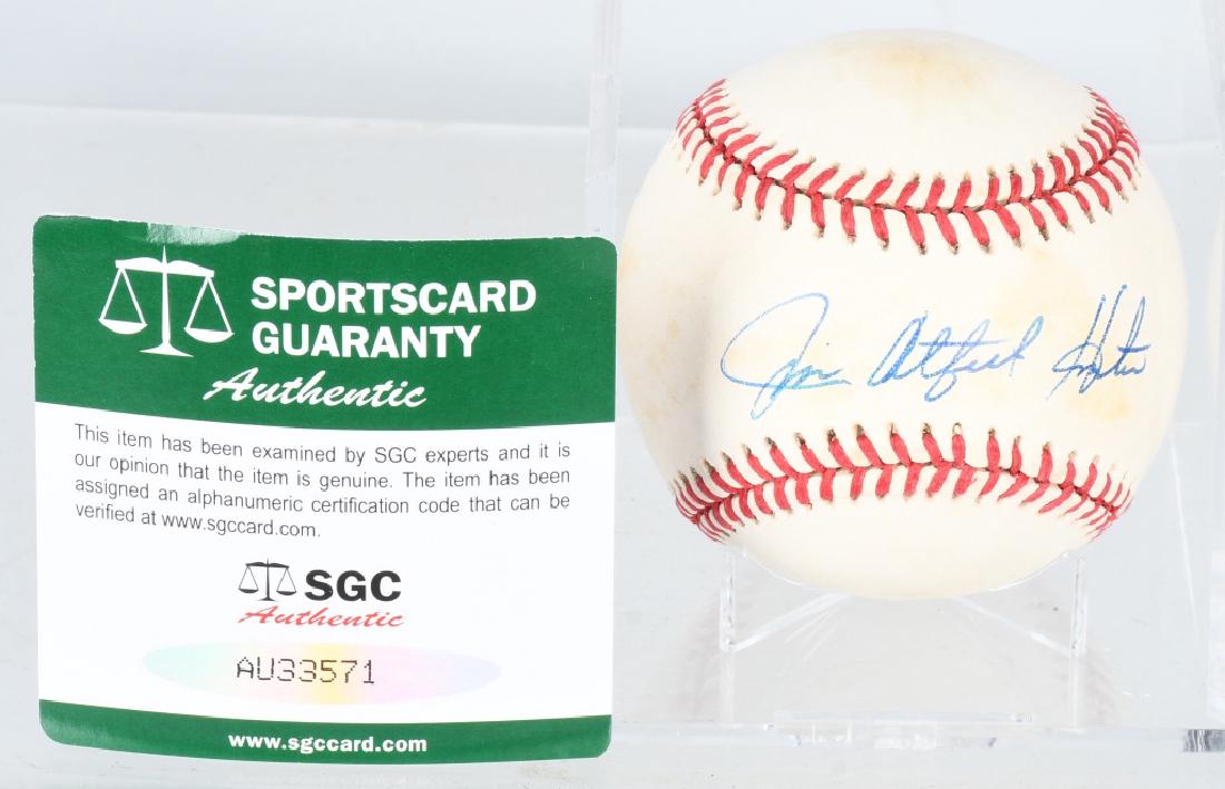 AUTOGRAPHED JIM "CATFISH" HUNTER BASEBALL SGC (1 of 3)
