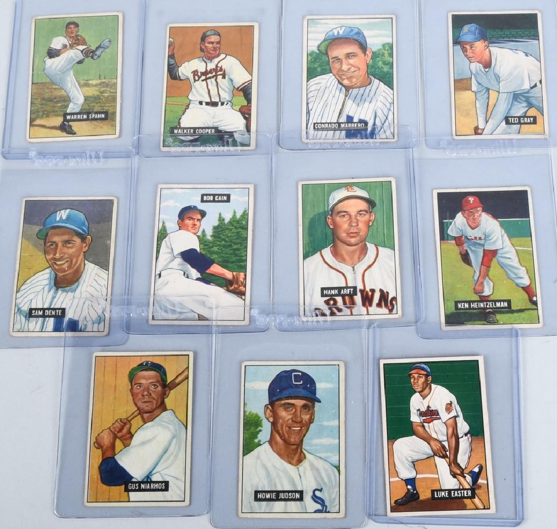 1951 BOWMAN BASEBALL CARD LOT WARREN SPAHN & MORE (1 of 8)