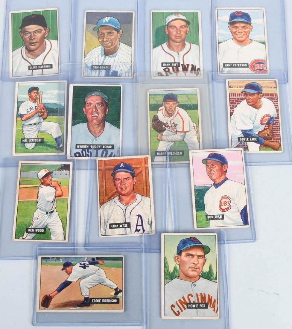 1951 BOWMAN 13 BASEBALL CARD LOT (1 of 8)