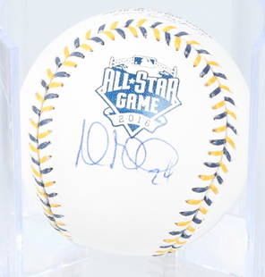 ANDREW MILLER SIGNED 2016 ALL STAR GAME BASE BALL: Andrew Miller autographed All-Star baseball signed with blue ink under the logo.