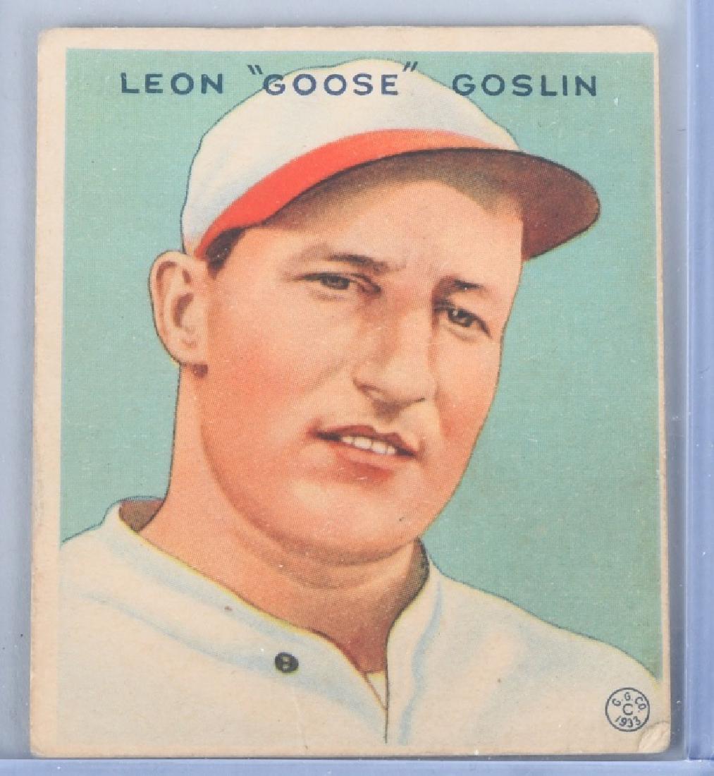 1933 GOUDEY (R319) GOOSE GOSLIN BASEBALL CARD #110 (1 of 2)