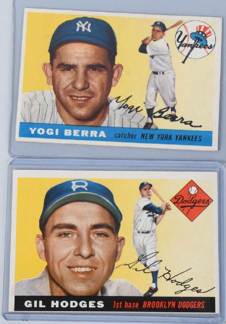 1955 TOPPS BASEBALL CARDS - BERRA & HODGES (1 of 5)