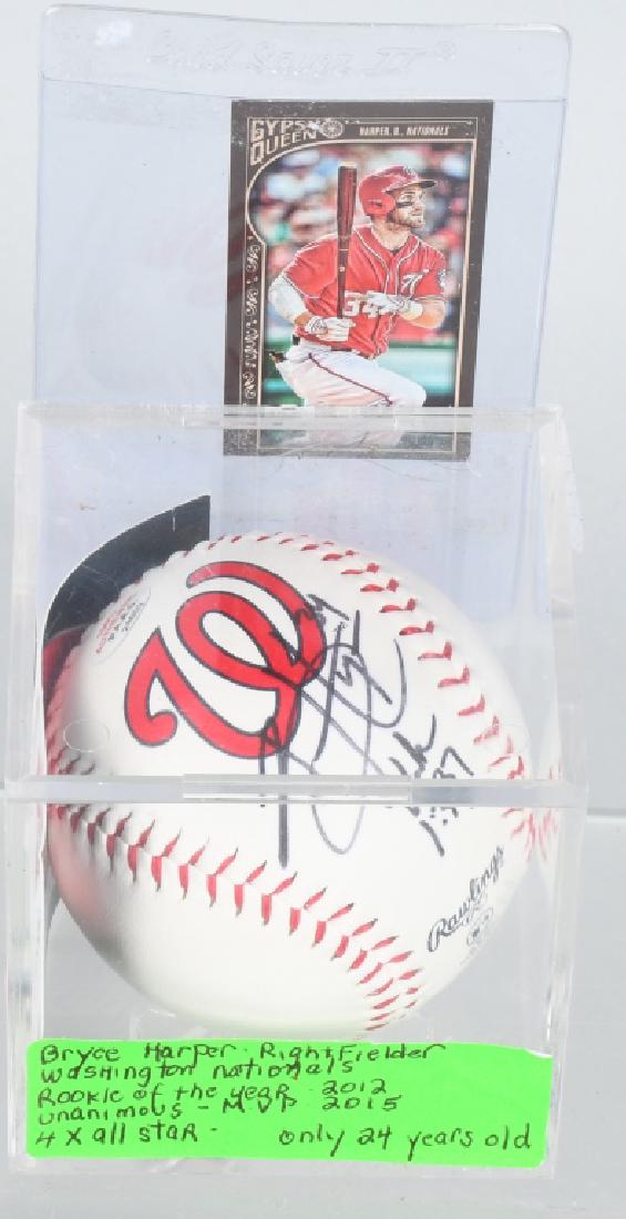 BRYCE HARPER AUTOGRAPHED BASEBALL COA (1 of 2)