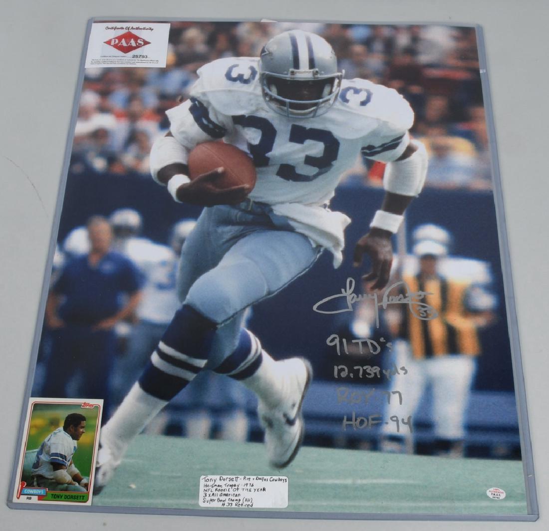 COWBOYS TONY DORSETT AUTOGRAPHED 20"X16" PICTURE (1 of 5)
