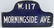 NEW YORK CITY W.117 PORCELAIN STREET SIGN - 2