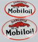 2- MOBILOIL GARGOYLE GAS PUMP GLOBE LENSES