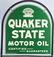QUAKER STATE DS TOMBSTONE PORCELAIN SIGN w/ STAND - 7