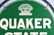 QUAKER STATE DS TOMBSTONE PORCELAIN SIGN w/ STAND - 8