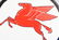 MOBILOIL PEGASUS KEYHOLE DS PORCELAIN SIGN - 13