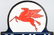 MOBILOIL PEGASUS KEYHOLE DS PORCELAIN SIGN - 5