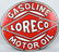 LORECO GASOLINE & MOTOR OIL DS PORCELAIN SIGN