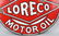 LORECO GASOLINE & MOTOR OIL DS PORCELAIN SIGN - 3
