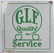 G.L.F. QUALITY SERVICE PORCELAIN SIGN