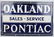 OAKLAND PONTIAC SALES-SERVICE DS PORCELAIN SIGN - 4