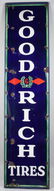 94" GOODRICH TIRES PORCELAIN SIGN w/ LOGO
