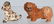 6-HUBLEY CAST IRON DOG PAPERWEIGHTS - 6