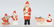 4- CHRISTMAS SANTA CLAUS BISQUE FIGURES