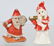 4- CHRISTMAS SANTA CLAUS BISQUE FIGURES - 4