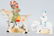 4- LARGE BISQUE FIGURES INDIAN, BEARS, & MORE - 4