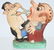 COMICAL DENTIST PULLING TOOTH BISQUE FIGURE