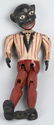 2-BLACK AMERICANA WOOD JOINTED DANCING TOYS - 2
