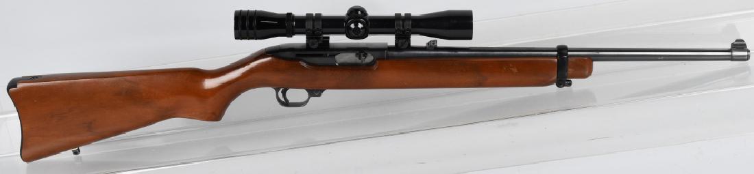RUGER .44 MAGNUM CARBINE w/ SCOPE: SN 102-70955, 18" barrel with excellent bore. .44 magnum caliber. 97% blue finish, and excellent wood stock. Strong action. Includes Redfield 4X tracker scope. Excellent*